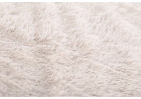 Бяло-бежово одеяло от изкуствена кожа 150x200 cm Ruby – Tiseco Home Studio