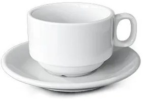 Horecano - Порцеланова чаша с чинийка 280мл (BP010) - Китайски порцелан