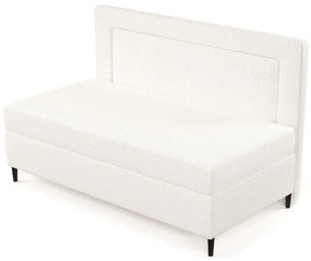 Кремаво тапицирано единично легло 100x200 cm Alba – Maison de Rêve