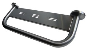 Дръжка с рафт 58x8 см неръждаема стомана/сребриста