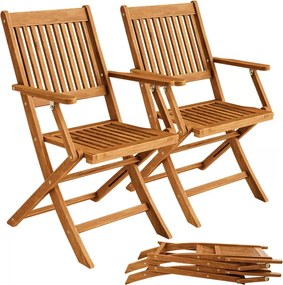 Градински сгъваеми столове Sydney от акациево дърво - комплект от 2