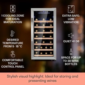 Klarstein Vinamour 38 Uno, охладител за вино