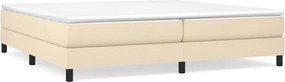 3120545 vidaXL Рамка за легло с пружини, кремава, 200x200 см, плат