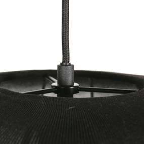 Японди висящ лампа черен с текстилен абажур 55см - Sable