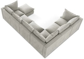 Светлосив ъглов диван (ляв ъгъл/U форма) Manao – Makamii