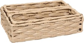 Комплект от 3 коша за съхранение 5five Tresse, PE, Ниски, Бежови