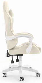 Геймърски стол HC-1000 BEIGE - кадифена тъкан