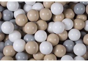 Сив велурен басейн с топки ø 90x30 cm Montessori – Meowbaby