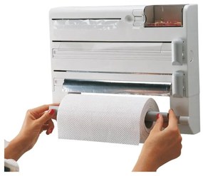 Бяла стенна пластмасова поставка за кухненско фолио и хартиени кърпи Parat – LEIFHEIT