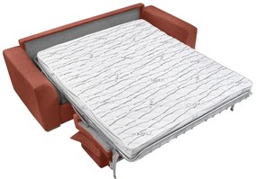 Разтегателен диван от рипсено кадифе в тухлен цвят 225 cm Augustin – Bobochic Paris