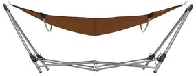 Хамак със сгъваема стойка, кафяв