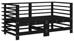 825636 vidaXL Градински ъглови дивани, 2 бр, черни, бор масив