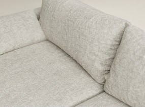 Бежов шенилов сгъваем/с място за съхранение ъглов диван (десен ъгъл) Leon – Maison de Rêve