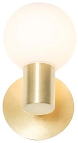 Модерна стенна лампа златиста IP44 - Cederic Up