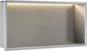 Вграден рафт за баня LED 30x60 steel brush