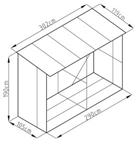 Навес за дърва Wa-c – Rojaplast