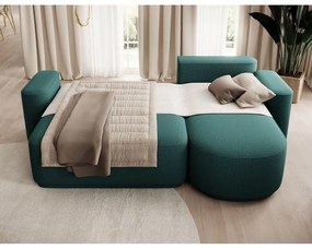 Зелен шенилов сгъваем/с място за съхранение ъглов диван (десен ъгъл) Aurumm – ELTAP