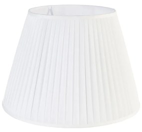 Плисиран абажур бял кръгъл скосен 45/27/30