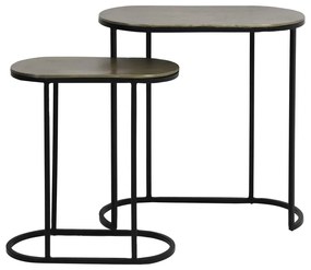 Метални странични масички в комплект от 2 бр. 26x53 cm Bocov – Light &amp; Living