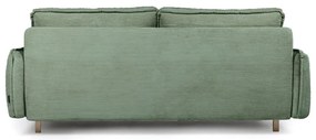 Светлозелен разтегателен диван от рипсено кадифе 218 cm Tori – Bonami Selection