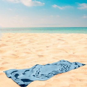 Синя плажна кърпа 90x180 cm Shoal - DecoKing