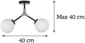 Плафон InLight 6167-2 2-lamp-Nikel