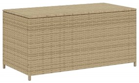 365323 vidaXL Градински сандък за съхранение, микс бежово, 190 л, полиратан