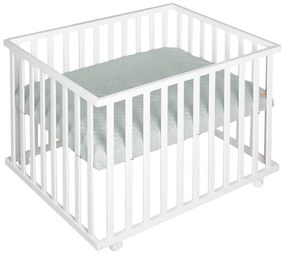 Бяла кошара за игра 100x75 cm на колелца Style – Roba