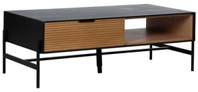 Масичка за кафе от ясен в черен и естествен цвят 60x124 cm Orleans - Ixia