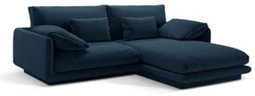 Тъмносин ъглов диван (десен ъгъл) Torino – Micadoni Home