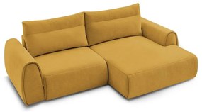 Ъглов диван в цвят жълта охра Aden – Bobochic Paris