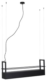 Интелигентен висящ аплик черен с рафт с 4 Wifi GU10 - Cage Rack