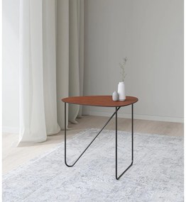 Метална масичка за кафе в цвят кафяв коняк 37x44 cm Curve M Bull – LIND DNA