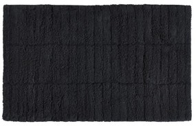 Черна постелка за баня 80x50 cm Tiles - Zone