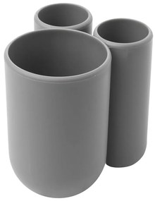 Сива пластмасова чаша за четки за зъби Touch - Umbra