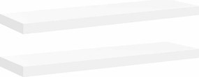 323815 vidaXL Окачени стенни рафтове, 2 бр, бели, 80x23,5x3,8 см, МДФ