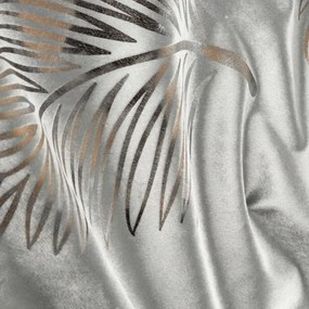 Затъмняваща кадифена завеса с фина шарка - сива Ширина: 140 см | Дължина: 250 см