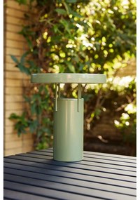 Зелена LED затъмняваща се настолна лампа с метален абажур (височина 28 cm) BringMe – Hübsch