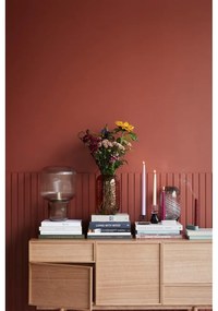 Кафява настолна лампа със стъклен абажур (височина 42 cm) Pirum – Hübsch