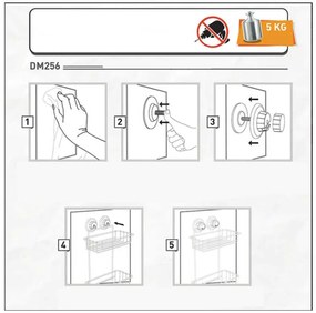 ЕТАЖЕРКА TEKNO TEL DM-256 2 нива/вакуум бяло
