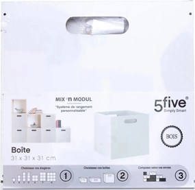 Кутия за съхранение 5five Mix & Modul, Дърво, 31x31 cm - Сив
