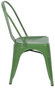 Зелени метални трапезни столове в комплект от 2 бр. – Ixia