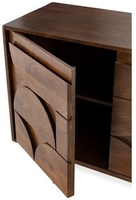 Кафяв скрин от масивно манго 145x76x40 cm Trisha – MOME