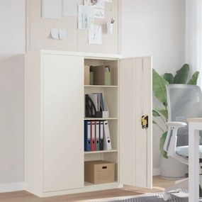 339744 vidaXL Шкаф за папки бял 90x40x140 см стомана