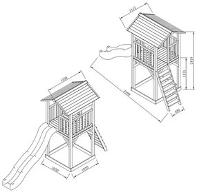 Кула за игра Beach Tower Сиво/Бяла - Axi