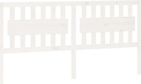 818586 vidaXL Горна табла за легло, бяла, 185,5x4x100 см, бор масив