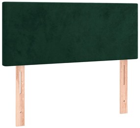 345781 vidaXL Горна табла за легло, тъмнозелена, 100x5x78/88 см, кадифе