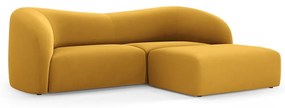 Кадифен диван в цвят горчица 237 cm Santi – Interieurs 86
