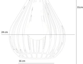 Черно висящо осветително тяло с метален абажур ø 24 cm – Opviq lights