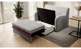 Розов/светлосив кадифен сгъваем диван 130 cm Ario – ELTAP